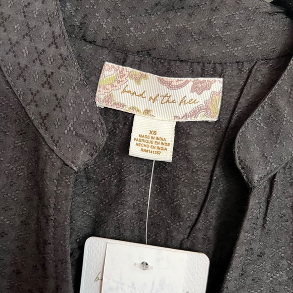 New Band Of‎ The Free Crossover V-Neck Long Sleeve Top Hallie Black Size XS NWT - Picture 7 of 12